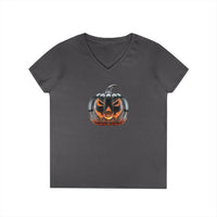 Load image into Gallery viewer, Glass Pumpkin Ladies' V-Neck T-Shirt
