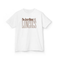Load image into Gallery viewer, Just Here for the Lunches Kids Heavy Cotton Tee
