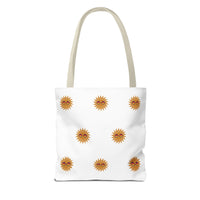 Load image into Gallery viewer, Summer Vibes Tote Bag made of durable fabric with color straps
