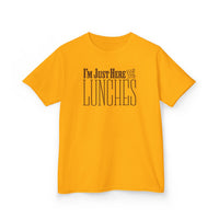 Load image into Gallery viewer, Just Here for the Lunches Kids Heavy Cotton Tee
