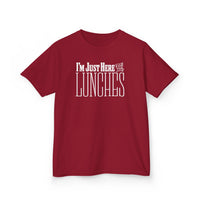 Load image into Gallery viewer, Just Here for the Lunches Kids Heavy Cotton Tee
