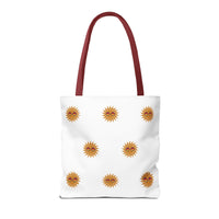 Load image into Gallery viewer, Summer Vibes Tote Bag made of durable fabric with color straps
