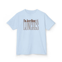 Load image into Gallery viewer, Just Here for the Lunches Kids Heavy Cotton Tee
