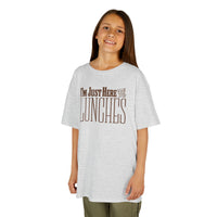 Load image into Gallery viewer, Just Here for the Lunches Kids Heavy Cotton Tee
