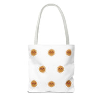 Load image into Gallery viewer, Summer Vibes Tote Bag made of durable fabric with color straps
