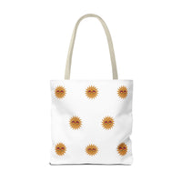 Load image into Gallery viewer, Summer Vibes Tote Bag made of durable fabric with color straps
