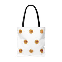 Load image into Gallery viewer, Summer Vibes Tote Bag made of durable fabric with color straps
