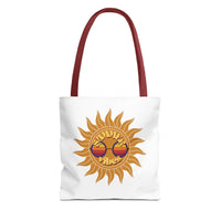 Load image into Gallery viewer, Summer Vibes Tote Bag made of durable fabric with color straps
