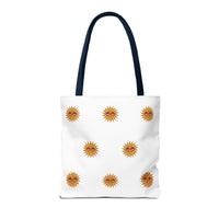 Load image into Gallery viewer, Summer Vibes Tote Bag made of durable fabric with color straps
