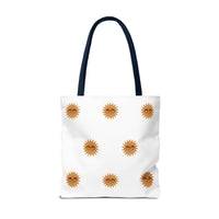Load image into Gallery viewer, Summer Vibes Tote Bag made of durable fabric with color straps

