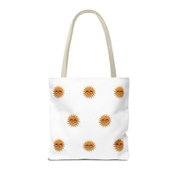 Load image into Gallery viewer, Summer Vibes Tote Bag made of durable fabric with color straps
