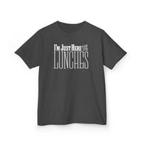 Load image into Gallery viewer, Just Here for the Lunches Kids Heavy Cotton Tee
