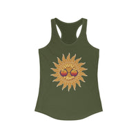 Load image into Gallery viewer, Summer Vibes Racerback Tank - Breezy Cotton Adult Summer Shirt - The Pleasant Workshop
