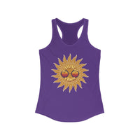 Load image into Gallery viewer, Summer Vibes Racerback Tank - Breezy Cotton Adult Summer Shirt - The Pleasant Workshop
