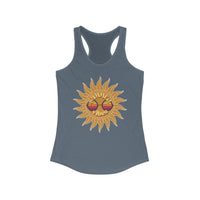 Load image into Gallery viewer, Summer Vibes Racerback Tank - Breezy Cotton Adult Summer Shirt - The Pleasant Workshop
