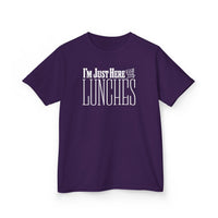 Load image into Gallery viewer, Just Here for the Lunches Kids Heavy Cotton Tee
