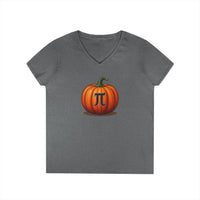 Load image into Gallery viewer, Pumpkin Pi Ladies' V-Neck Cotton T-Shirt
