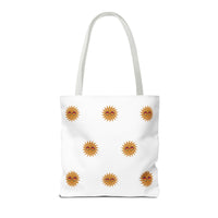 Load image into Gallery viewer, Summer Vibes Tote Bag made of durable fabric with color straps
