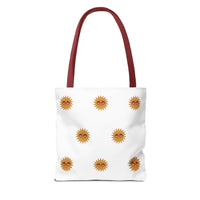 Load image into Gallery viewer, Summer Vibes Tote Bag made of durable fabric with color straps
