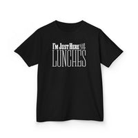 Load image into Gallery viewer, Just Here for the Lunches Kids Heavy Cotton Tee
