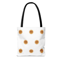 Load image into Gallery viewer, Summer Vibes Tote Bag made of durable fabric with color straps
