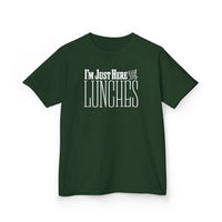 Load image into Gallery viewer, Just Here for the Lunches Kids Heavy Cotton Tee
