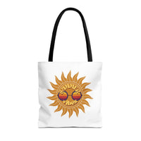 Load image into Gallery viewer, Summer Vibes Tote Bag made of durable fabric with color straps
