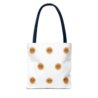 Load image into Gallery viewer, Summer Vibes Tote Bag made of durable fabric with color straps
