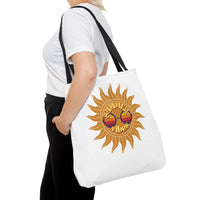 Load image into Gallery viewer, Summer Vibes Tote Bag made of durable fabric with color straps
