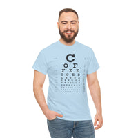Load image into Gallery viewer, Eye See Coffee Adult Heavy Cotton Tee Shirt - The Pleasant Workshop
