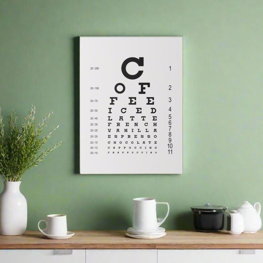 Eye See Coffee, Matte Canvas Stretched Wall Art - The Pleasant Workshop