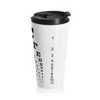 Load image into Gallery viewer, Eye See Coffee Stainless Steel Travel Mug, 15 oz. - The Pleasant Workshop
