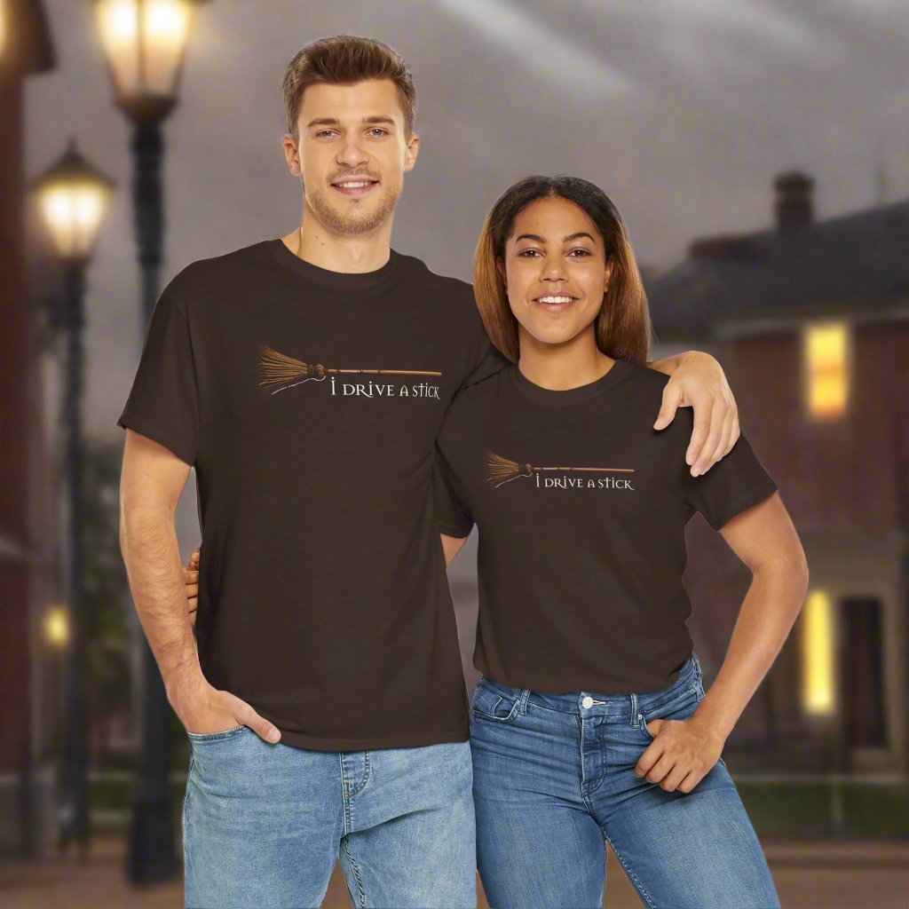I Drive A Stick Adult Tee, Heavy Cotton Sizes S - 5XL - The Pleasant Workshop