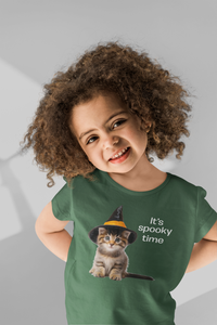 Load image into Gallery viewer, It's Spooky Time Kids Tee - Heavy Cotton - Short Sleeve - The Pleasant Workshop
