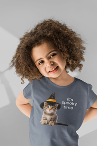 Load image into Gallery viewer, It's Spooky Time Kids Tee - Heavy Cotton - Short Sleeve - The Pleasant Workshop

