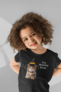 Load image into Gallery viewer, It's Spooky Time Kids Tee - Heavy Cotton - Short Sleeve - The Pleasant Workshop
