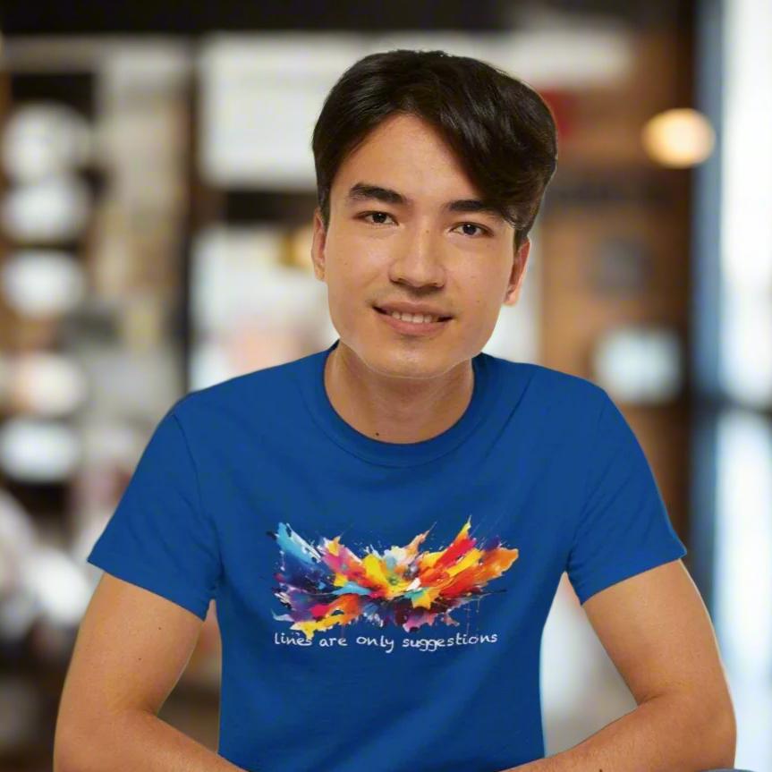 Lines Are Merely Suggestions Adult Short-Sleeve T-Shirt - The Pleasant Workshop