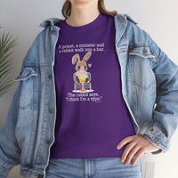 Load image into Gallery viewer, Punny Bunny Adult Heavy Cotton T-shirt, Sizes S - 5XL - The Pleasant Workshop
