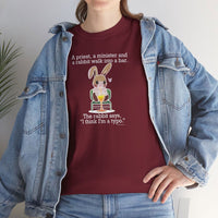 Load image into Gallery viewer, Punny Bunny Adult Heavy Cotton T-shirt, Sizes S - 5XL - The Pleasant Workshop
