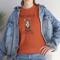 Load image into Gallery viewer, Punny Bunny Adult Heavy Cotton T-shirt, Sizes S - 5XL - The Pleasant Workshop
