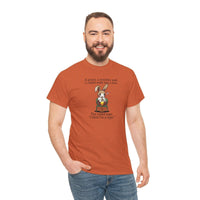 Load image into Gallery viewer, Punny Bunny Adult Heavy Cotton T-shirt, Sizes S - 5XL - The Pleasant Workshop
