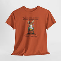 Load image into Gallery viewer, Punny Bunny Adult Heavy Cotton T-shirt, Sizes S - 5XL - The Pleasant Workshop
