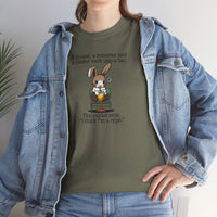 Load image into Gallery viewer, Punny Bunny Adult Heavy Cotton T-shirt, Sizes S - 5XL - The Pleasant Workshop
