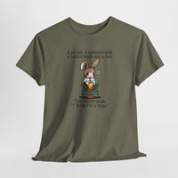 Load image into Gallery viewer, Punny Bunny Adult Heavy Cotton T-shirt, Sizes S - 5XL - The Pleasant Workshop
