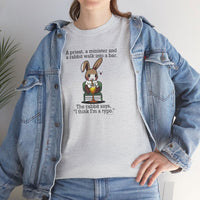 Load image into Gallery viewer, Punny Bunny Adult Heavy Cotton T-shirt, Sizes S - 5XL - The Pleasant Workshop
