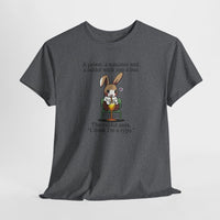 Load image into Gallery viewer, Punny Bunny Adult Heavy Cotton T-shirt, Sizes S - 5XL - The Pleasant Workshop
