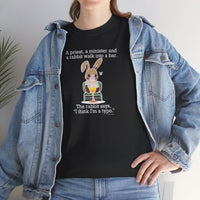 Load image into Gallery viewer, Punny Bunny Adult Heavy Cotton T-shirt, Sizes S - 5XL - The Pleasant Workshop

