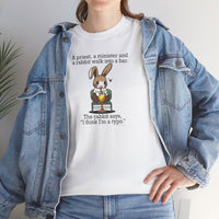 Load image into Gallery viewer, Punny Bunny Adult Heavy Cotton T-shirt, Sizes S - 5XL - The Pleasant Workshop
