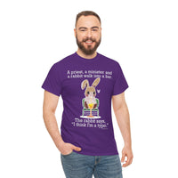 Load image into Gallery viewer, Punny Bunny Heavy Cotton Tee Shirt - The Pleasant Workshop
