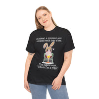 Load image into Gallery viewer, Punny Bunny Heavy Cotton Tee Shirt - The Pleasant Workshop
